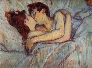 Τα 5 στάδια που περνάει το ζευγάρι! Henri de Toulouse Lautrec In Bed The Kiss 300x223 1